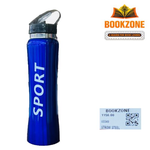 Steel Sport Water Bottle with Straw