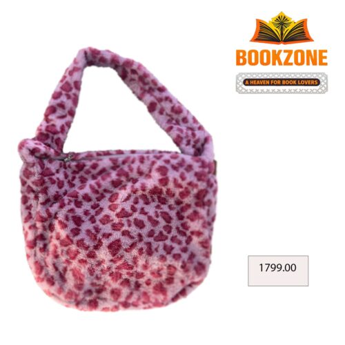 Women Plush Fur Flower Cow Leopard Checkerboard Pattern Handbag