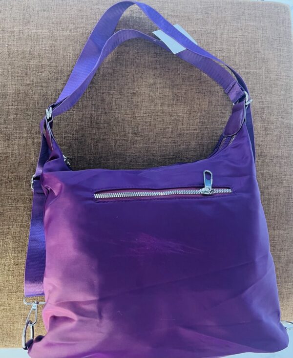 photo_6266826978652524091_y Purple nylon multi-pocket women's bag