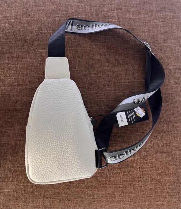 White leather sling bag Korean Style