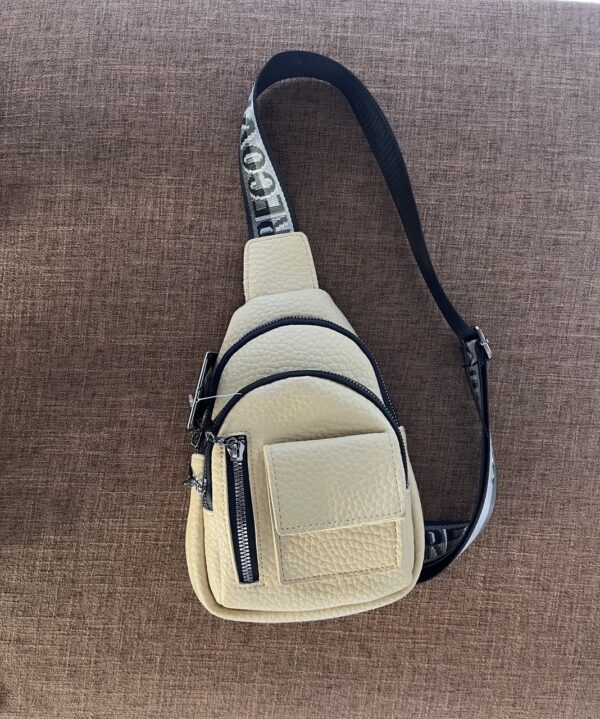 White leather sling bag Korean Style