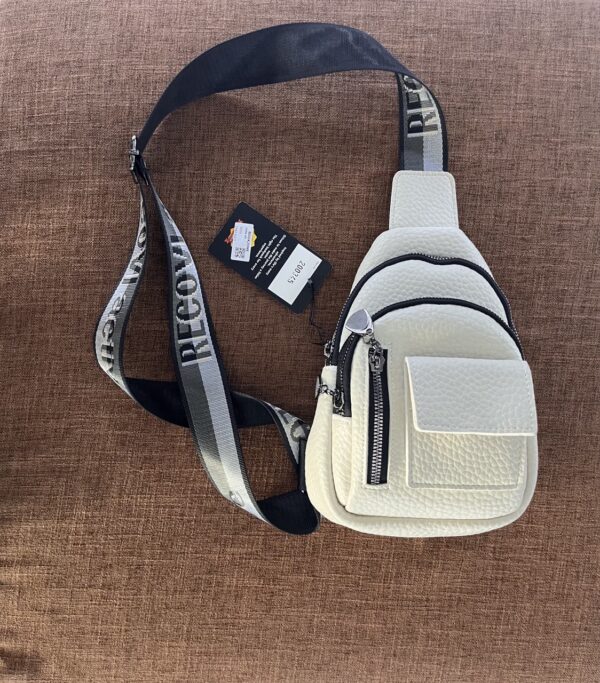 White leather sling bag Korean Style